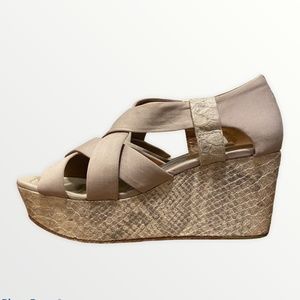 Donald J Pliner Snakeskin Wedges